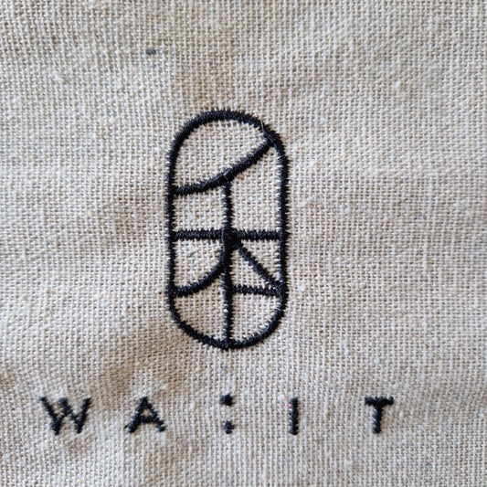 W A : I T Hand Embroided Organic Linen bag