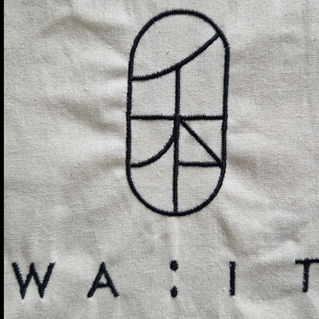 W A : I T Organic Cotton Hand  Embroided Tote