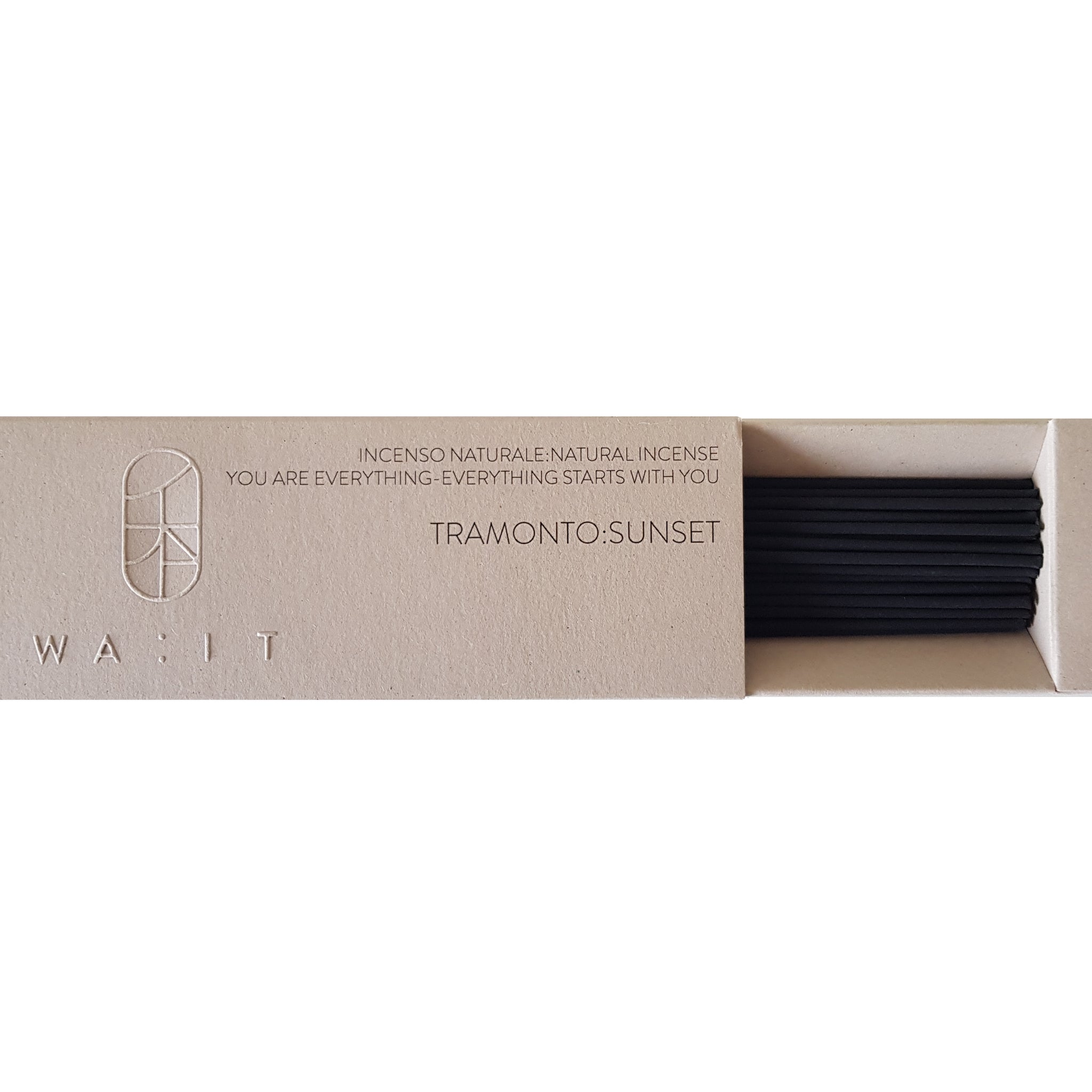 TRAMONTO:SUNSET Evening Incense by WA:IT - Embrace Tranquility with Powdery Floral Aromatherapy